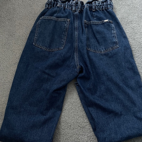 ZARA Z1975 BAGGY PAPERBAG JEANS - Picture 2 of 4